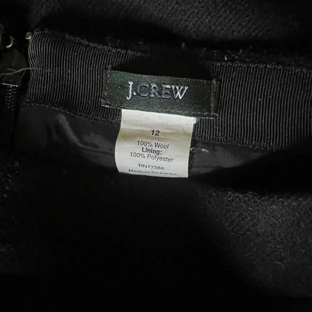 Black Wool Pencil Skirt Size 12 - Picture 4 of 4